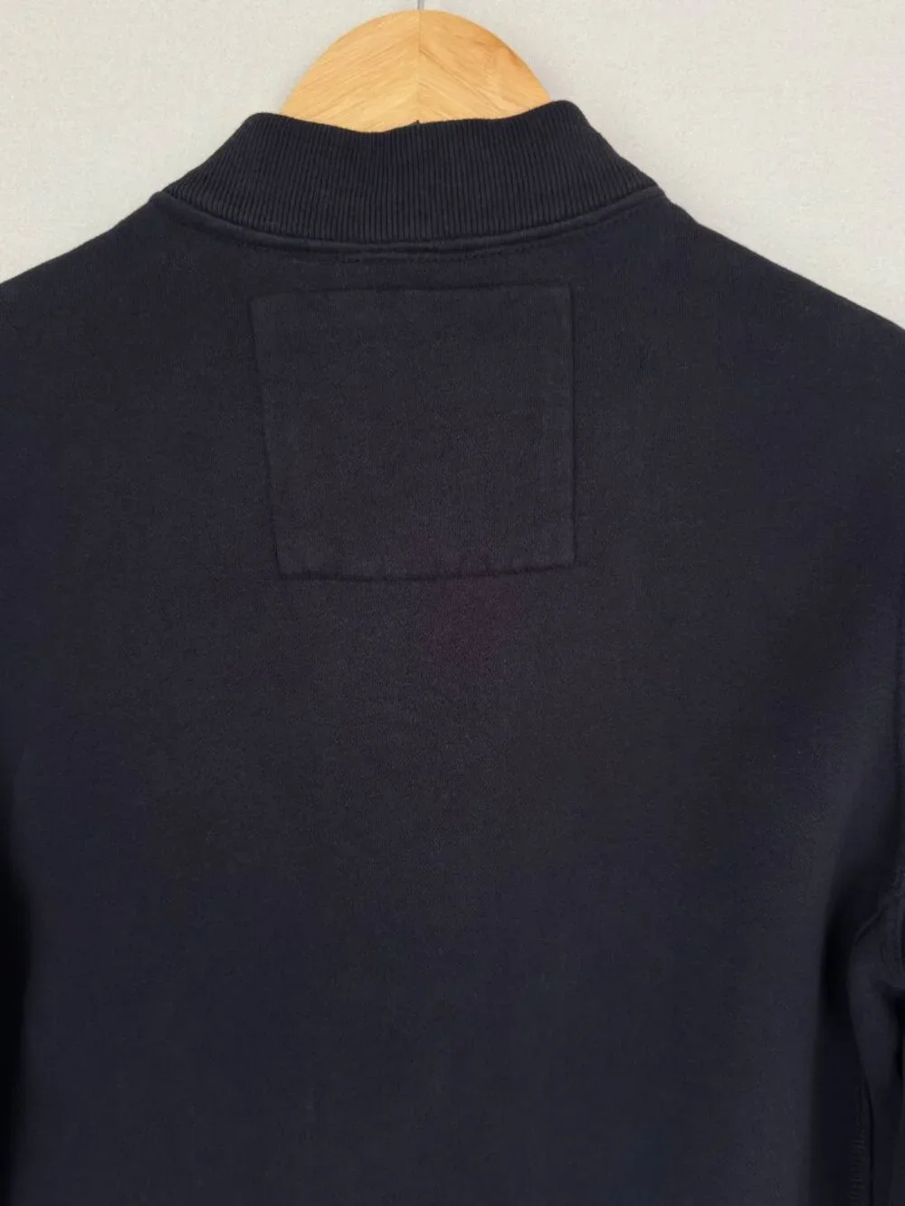 Abercrombie & Fitch Varsity Navy Blue Bomber Jacket Y2K Mens Small Snap Front